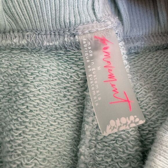 Free People FP Movement 100% cotton cinched shorts in blue clear skies Sz M NWT - Picture 5 of 9